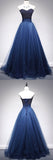 Buy Gorgeous Tulle A Line Beaded Sweetheart Long Prom Dresses Formal Dress, SP343 from simidress.com