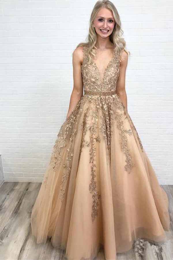cheap gold long dresses 2026 Gold Prom Dresses in Sequin, Satin, Beaded and Strapless Styles