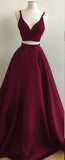 Burgundy prom dress offered by simidress.com