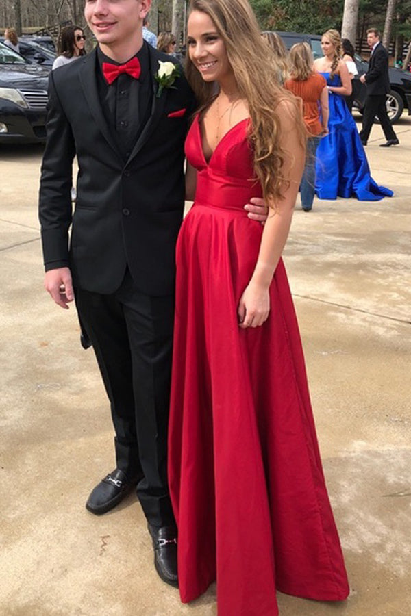 red prom dress and suit Fashion Red Suit for Prom Three Pieces Slim Fit Men Suit Online