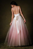 simidress.com offer Simple Ombre A-line Spaghetti Straps Floor-length Long Prom Dresses, SP383