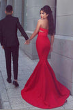 Simidress.com offer Unique Sleeveless Red Mermaid Two Piece Sweetheart Neck Prom Dresses, SP392