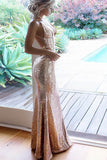 Shining  Sequined Mermaid Spaghetti Straps Spaghetti Straps Prom Dresses, SP564