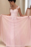 www.simidress.com offer Beautiful Pink Ball Gown Chiffon Sweatheart Prom Dresses With Lace Appliques, SP578