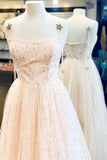 Order New Arrival Light Blue Beautiful Tulle A-Line Spaghetti Straps Prom Dress With Stars, SP599 from www.simidress.com