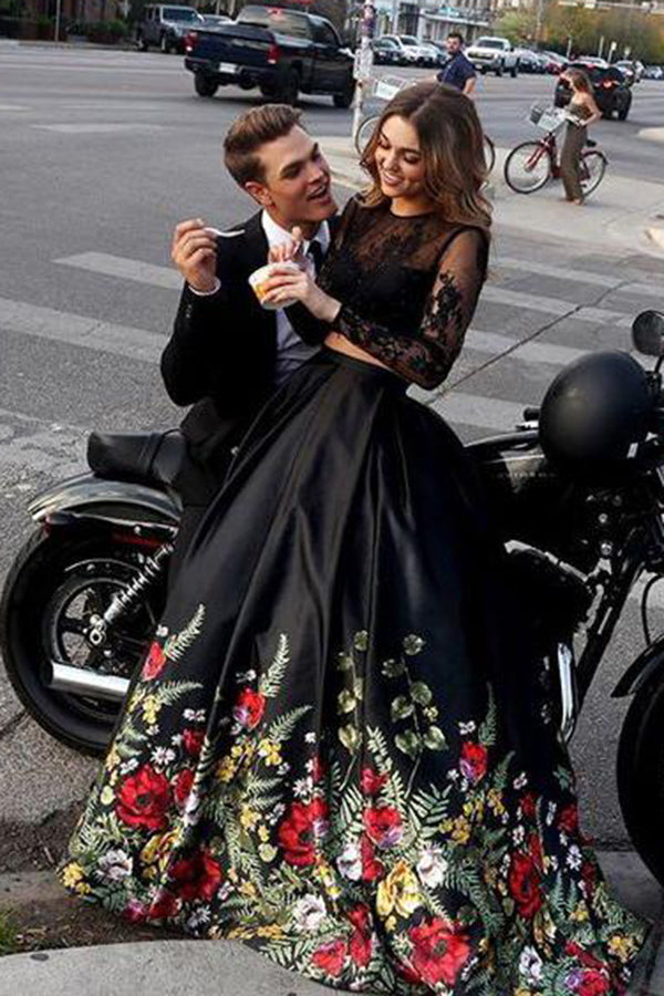 Prom Dress With Tulle Maxi Dress Black Prom Dress Sequin Top Tulle