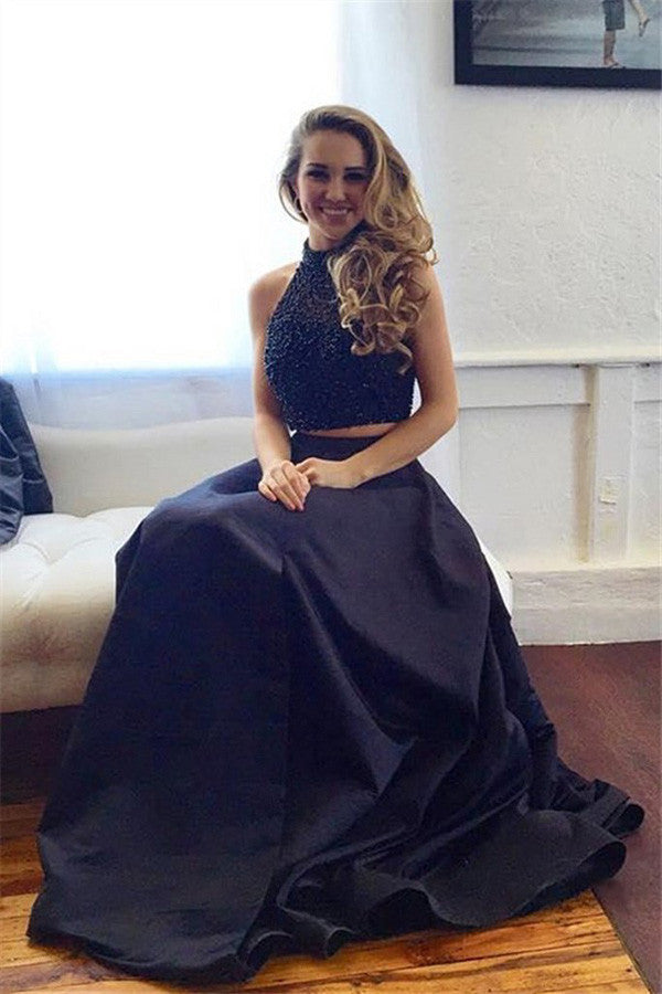 2 pieces Prom Dress,Black prom dresses,Long prom dress,evening Dress Simidress 2 pieces Prom Dress,Black prom dresses,Long prom dress,evening Dress Simidress