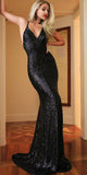 www.simidress.com | Mermaid Black Sequin Prom Dress,Glittering Backless Party Prom Dress, SVD311