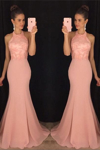 Evening Prom Dresses, Pink Mermaid Long Party Prom Dress,Formal Prom Dresses,SVD352