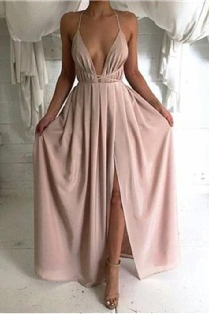 Long Backless Sleeveless Prom Dresses,Simple Prom Dresses,Cheap Prom Dresses,SVD360