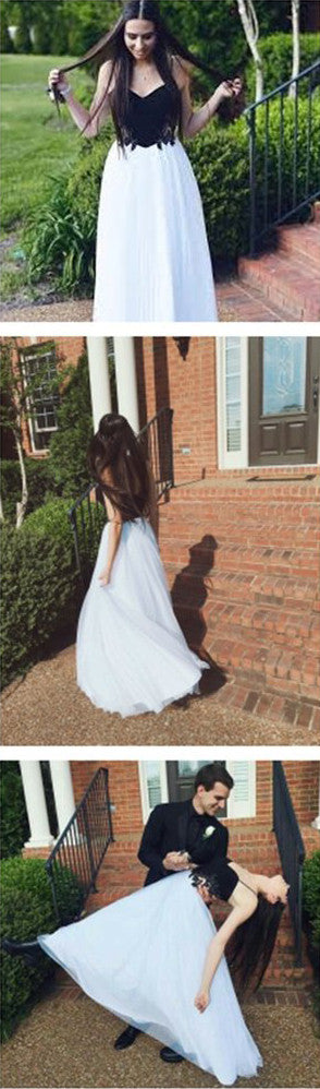 Long Spaghetti Straps Prom Dresses,Evening Prom Dress,Simple Prom Dresses,SVD361