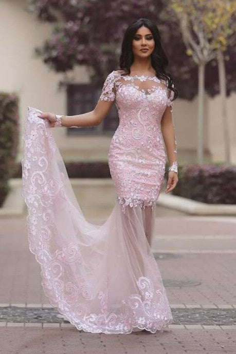 Lace Mermaid Long Sleeve Prom Dress,Sexy Prom Dress,Cheap Prom Dresses Simidress Lace Mermaid Long Sleeve Prom Dress,Sexy Prom Dress,Cheap Prom Dresses Simidress