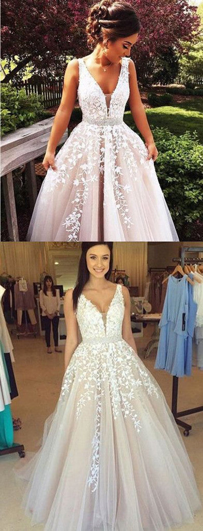 A line Off Shoulder Lace Prom Dress,Newest Prom Dresses Online,Long Prom Dress,SVD383