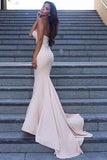 Light Pink Formal Simple Mermaid Evening Prom Dresses, 2017 Long Party Prom Dresses,SVD397