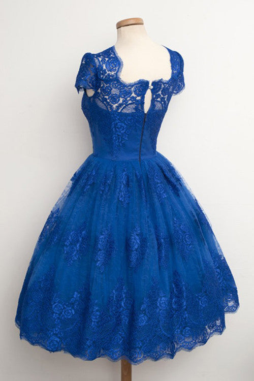 Royal Blue Homecoming Dress,Scalloped-Edge Ball Knee-Length Dresses Simidress Royal Blue Homecoming Dress,Scalloped-Edge Ball Knee-Length Dresses Simidress