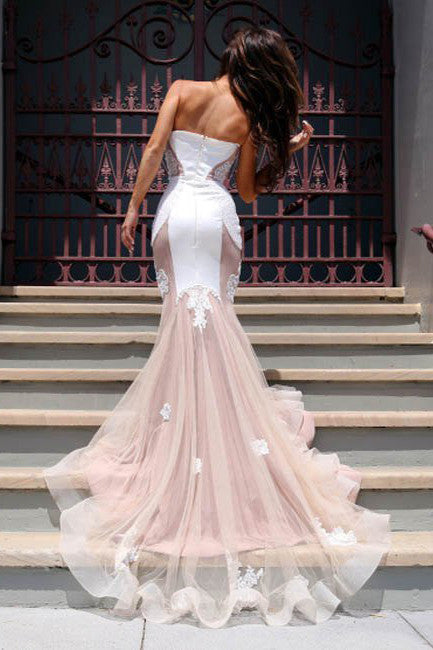 Blush Pink Mermaid Prom Dress,Sweetheart Prom Dresses with Sweep Train Simidress Blush Pink Mermaid Prom Dress,Sweetheart Prom Dresses with Sweep Train Simidress