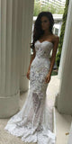 Gorgeous Mermaid Formal Off Shoulder Sweetheart Wedding Dress, SW121 | www.simidress.com