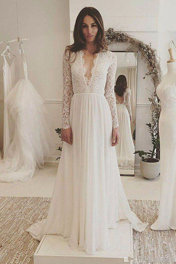 Charming Affordable V Neck Long Sleeves Formal Long Wedding Dresses Simidress Charming Affordable V Neck Long Sleeves Formal Long Wedding Dresses Simidress
