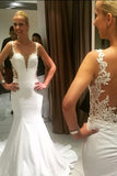 Gorgeous Lace Vintage Mermaid Backless Sweetheart Wedding dresses, SW136