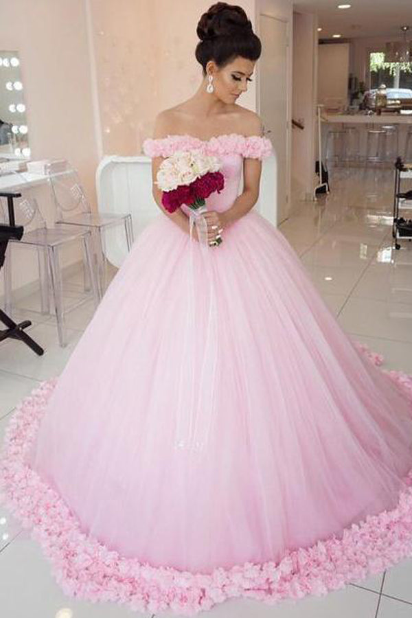 Pink Tulle Ball Gown