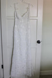 simidress.com offer Elegant White Backless Mermaid Spaghetti Straps Lace Wedding Dresses, SW202