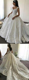 www.simidress.com | Gorgeous Ball Gown Lace Backless Sweetheart Wedding Dresses with Appliques, SW267