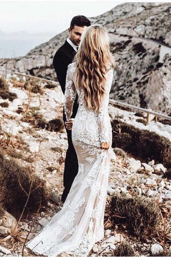 vintage mermaid style wedding dresses Spaghetti Strap Vintage Mermaid Wedding Dresses Lace Applique Wedding Dress AWD1248