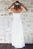 Fabulous White Bohemian Strapless Off Shoulder Lace Wedding Dress Online, SW279 | simidress.com