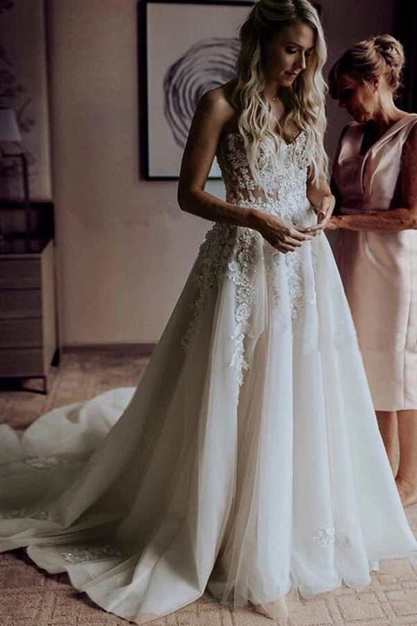 Simple White Wedding Dresses | Minimalist Wedding Gowns