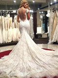 simidress.com supply Gorgeous Tulle And Lace Sweetheart Mermaid Illusion Back Wedding Dresses, SW313