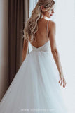 Find Simple White Ball Gown Spaghetti Straps Sweetheart Wedding Dresses with Lace, SW316 at www.simidress.com