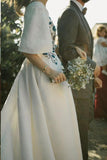 Beautiful half sleeve wedding dresses | www.simidress.com