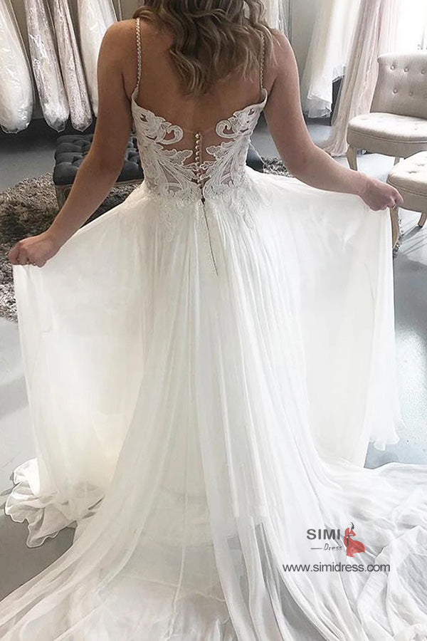 Cheap Lace Chiffon A-line Sweetheart Beach Wedding Dresses, SW361 | Weddings | wedding dresses | bridal gowns | wedding gowns | wedding 2020 | lace wedding dresses | white wedding dresses | Ivory wedding dresses | mermaid wedding dresses | wedding dresses cheap | wedding party dresses | boho wedding dresses | simple wedding dresses | wedding dresses near me | wedding ideas | beach wedding dresses | wedding dresses online | Simidress