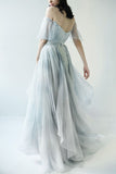 Chiffon Grey Blue Long Prom Dresses, Wedding Dresses | Weddings | wedding dresses | bridal gowns | wedding gowns | wedding 2020 | lace wedding dresses | white wedding dresses | Ivory wedding dresses | mermaid wedding dresses | wedding dresses cheap | wedding party dresses | boho wedding dresses | simple wedding dresses | wedding dresses near me | wedding ideas | beach wedding dresses | wedding dresses online | Simidress