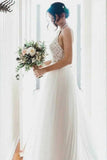 Ivory Tulle Lace Beach Wedding Dress With Sweep Train, SW364 | Weddings | wedding dresses | bridal gowns | wedding gowns | wedding 2020 | lace wedding dresses | white wedding dresses | Ivory wedding dresses | mermaid wedding dresses | wedding dresses cheap | wedding party dresses | boho wedding dresses | simple wedding dresses | wedding dresses near me | wedding ideas | beach wedding dresses | wedding dresses online | Simidress