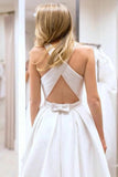 Simple white satin cheap wedding dresses | bridal dresses | Simidress.com