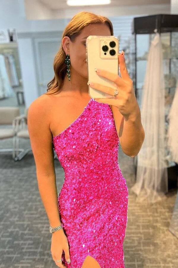 Hot pink prom dresses | mermaid prom dresses | sparkly prom dresses | simidress.com