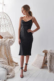 Sheath Spaghetti Straps Knee Length Prom Dress, Short Homecoming Dress, SH568 | black homecoming dress | homecoming | evening dresses | www.simidress.com