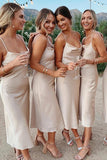 satin bridesmaid dresses | gold bridesmaid dresses | champagne bridesmaid dress | bridesmaid dress | simidress.com