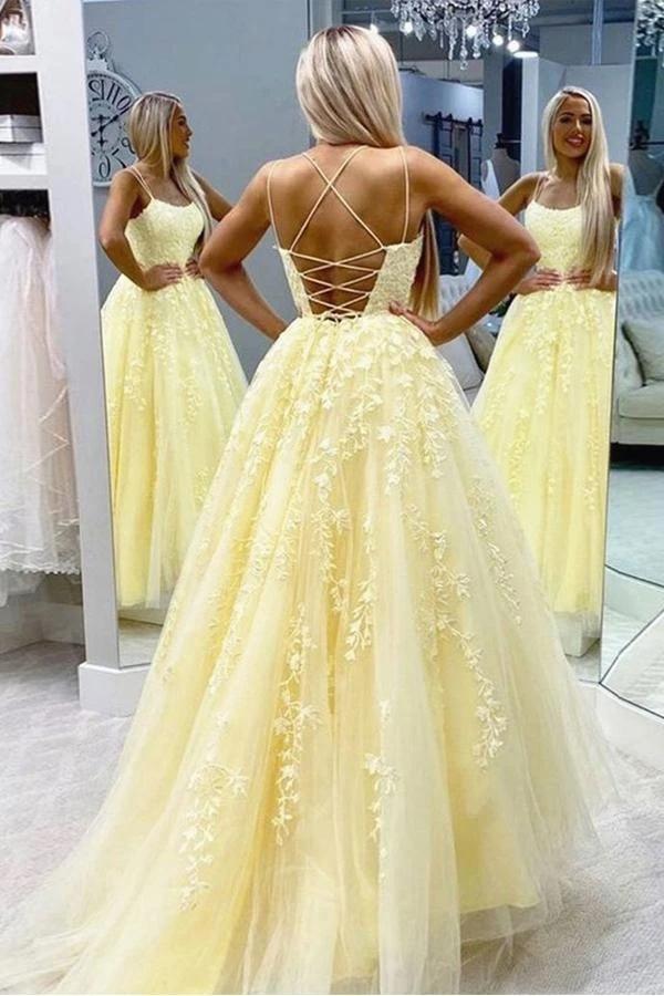 Tulle clearance yellow dress