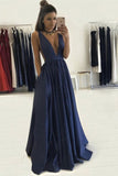 Long Sexy Prom Dress,Deep V Neck Prom Dresses,Sleeveless Evening Gowns,Formal Women Dress,SIM631