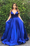 Royal Blue A-line Spaghetti Straps Prom Dresses, Evening Dresses, SP677 | royal blue prom dresses | cheap prom dresses | formal dresses | simple prom dresses | long prom dresses | party dresses | evening dresses | www.simidress.com