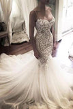 Mermaid Lace Sweetheart Neck Court Train Wedding Dresses, Bridal Dress, SW404 | lace wedding dress | simple wedding   dresses | cheap wedding dresses | bridal shops near me | boho wedding dress | mermaid wedding dress | long sleeve wedding dress |   beach wedding dress | plus size wedding dress | bridesmaid dresses | wedding dress | dress for wedding | simidress.com