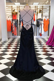 Simple Black Satin Sheath Spaghetti Straps Long Prom Dresses, Evening Gown, SP718 | cheap black prom dress | prom dresses online | simple prom dresses | www.simidress.com