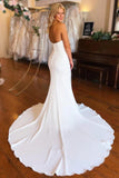 Simple Ivory Mermaid Strapless Court Train Wedding Dresses, Bridal Gowns, SW564 | wedding dresses near me | vintage wedding dresses | wedding dresses online | simidress.com