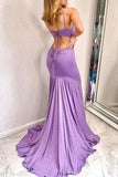 Simple Lilac Mermaid Long Prom Dresses With Side Slit, Evening Gowns, SP816 | evening dresses | long formal dresses | party dresses | www.simidress.com