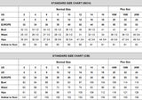 Size Chart for wedding dresses at simidress.com