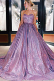 Sparkly Ball Gown Sweetheart Lace up Long Prom Dresses, Evening Dress, SP720