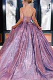Sparkly Ball Gown Sweetheart Lace up Long Prom Dresses, Evening Dress, SP720 | purple prom dresses | evening gown | party dresses | www.simidress.com