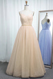 Sparkly Tulle A-line Beaded Sweetheart Prom Dresses, Long Formal Dress, SP778 | yellow prom dresses | shiny prom dresses online | long formal dresses | www.simidress.com